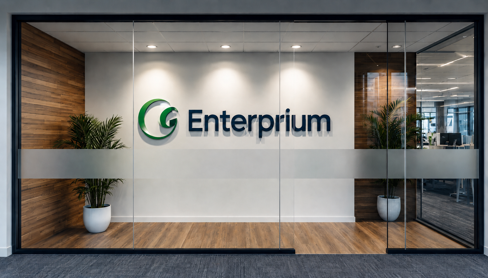 Enterprium reception and main office entrance